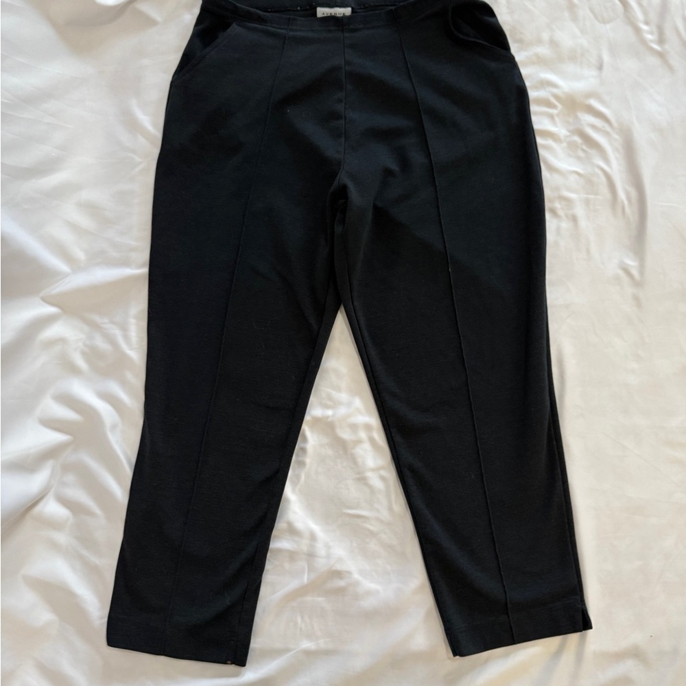 Avenue Women's Plus 14/16 Classic Black  Trouser Dress Pants